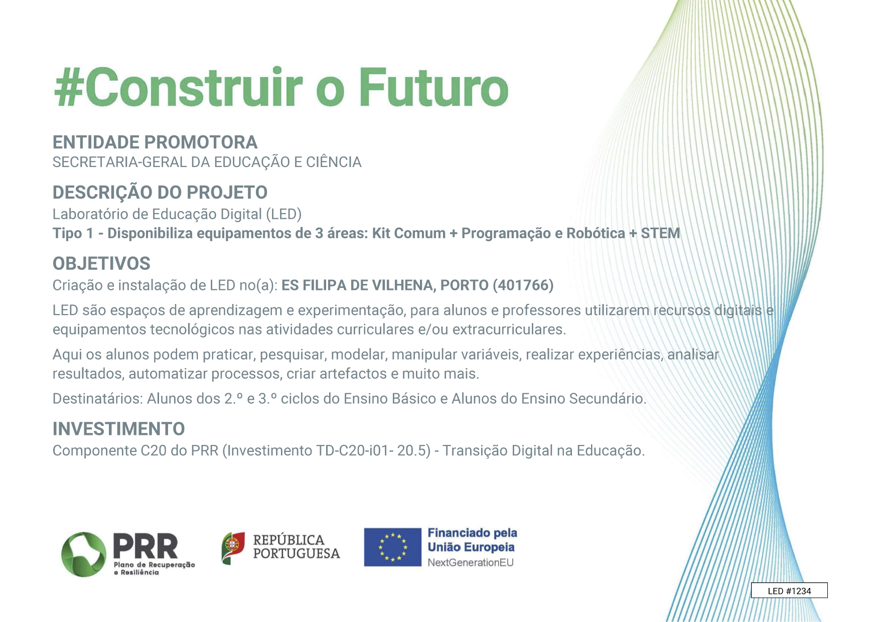 Cartaz LED1 PRR